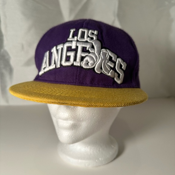 Vintage Los Angeles Laker Snap Back  Ball Cap Hat Baseball Cap - Picture 1 of 5